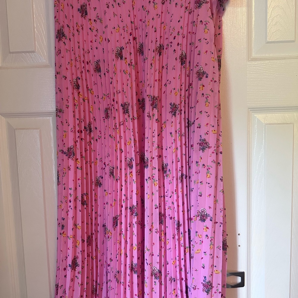 & Other Stories Pink Floral Midi Skirt
